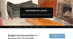 Desktop Screenshot of brunnertonlodgeandbackpackers.com